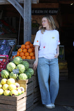 Load image into Gallery viewer, All over Fruit Sticker embroidered T-shirt