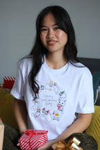 Load image into Gallery viewer, Crazy Christmas Cats embroidered t-shirt