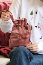 Load image into Gallery viewer, Velvet embroidered small Initial gift bag