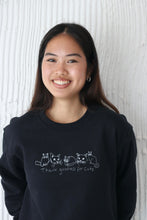 Load image into Gallery viewer, Thank goodness for cats embroidered sweater