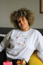 Load image into Gallery viewer, Crazy Christmas Cats embroidered sweater
