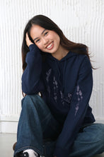 Load image into Gallery viewer, Embroidered large wildflower hoodie with floral sleeves