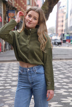 Load image into Gallery viewer, Cropped Fleece with sleeve embroidery
