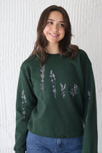 Load image into Gallery viewer, Embroidered large wildflower sweater with floral sleeves