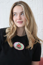 Load image into Gallery viewer, Gingham Strawberry Basket Fitted T-shirt