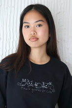 Load image into Gallery viewer, Thank goodness for cats embroidered sweater