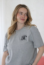 Load image into Gallery viewer, Floral Bee Initial T-shirt