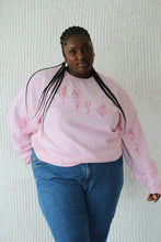 Load image into Gallery viewer, Embroidered large wildflower sweater with floral sleeves