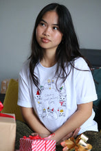Load image into Gallery viewer, Crazy Christmas Cats embroidered t-shirt