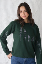 Load image into Gallery viewer, Embroidered large wildflower sweater with floral sleeves