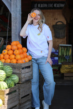 Load image into Gallery viewer, All over Fruit Sticker embroidered T-shirt