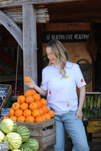 Load image into Gallery viewer, All over Fruit Sticker embroidered T-shirt
