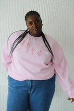 Load image into Gallery viewer, Embroidered large wildflower sweater with floral sleeves