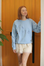 Load image into Gallery viewer, Embroidered large wildflower sweater with floral sleeves