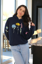 Load image into Gallery viewer, Floral sleeve with mini bugs Hoodie