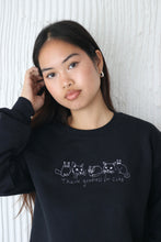 Load image into Gallery viewer, Thank goodness for cats embroidered sweater