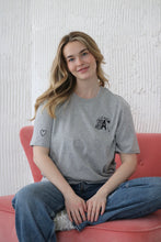 Load image into Gallery viewer, Floral Bee Initial T-shirt