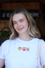Load image into Gallery viewer, Fruit Sticker embroidered Crop Top