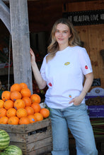 Load image into Gallery viewer, All over Fruit Sticker embroidered T-shirt