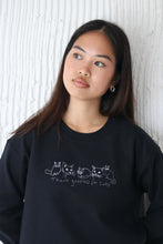 Load image into Gallery viewer, Thank goodness for cats embroidered sweater