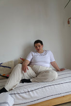 Load image into Gallery viewer, Floral bee embroidered organic T-shirt