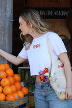 Load image into Gallery viewer, Fruit Sticker embroidered Crop Top