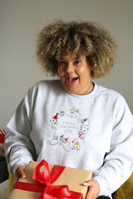 Load image into Gallery viewer, Crazy Christmas Cats embroidered sweater
