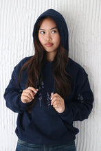 Load image into Gallery viewer, Embroidered large wildflower hoodie with floral sleeves