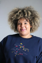 Load image into Gallery viewer, Festive lots of dinos embroidered sweater