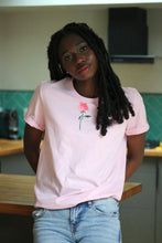 Load image into Gallery viewer, Single Pink Rose T-Shirt