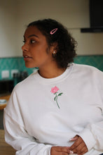 Load image into Gallery viewer, Single Pink Rose sweater