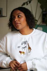 Coloured Safari Animals Sweater