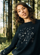 Load image into Gallery viewer, Night sky embroidered sweater