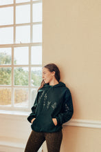 Load image into Gallery viewer, Embroidered large wildflower hoodie with floral sleeves