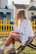 Load image into Gallery viewer, Embroidered bee sleeve sweater