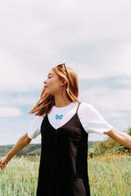 Load image into Gallery viewer, Colourful single butterfly t-shirt