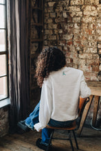 Load image into Gallery viewer, Embroidered trio of moths sleeve sweater