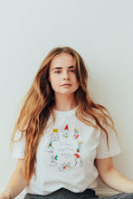 Load image into Gallery viewer, Super festive dogs embroidered t-shirt