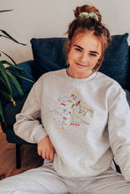 Load image into Gallery viewer, Festive lots of dinos embroidered sweater