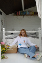 Load image into Gallery viewer, Embroidered Kingfisher sweater