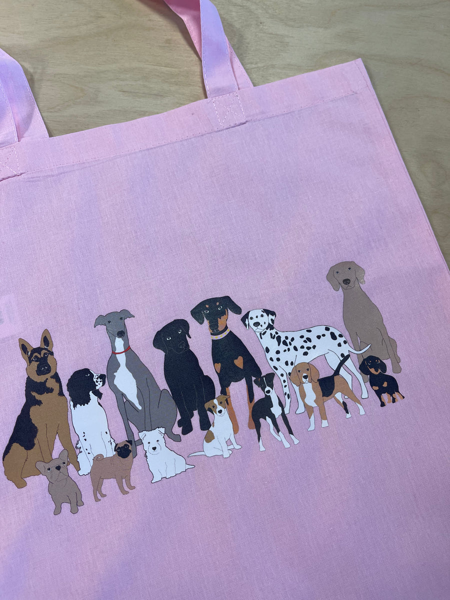 Dog print tote 2024 bag