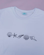 Load image into Gallery viewer, Line of Shells embroidered T-shirt