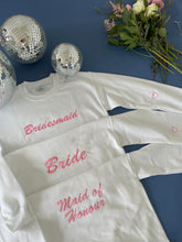 Load image into Gallery viewer, Wedding Party heart sleeve sweater