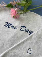 Load image into Gallery viewer, Bride custom name back with heart sleeve sweater