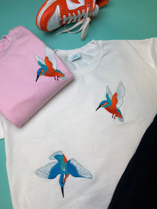 Embroidered Kingfisher sweater