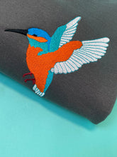 Load image into Gallery viewer, Embroidered Kingfisher sweater