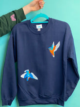 Load image into Gallery viewer, Embroidered Kingfisher sweater
