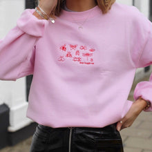 Load image into Gallery viewer, Stop buggin me embroidered slogan sweater