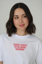 Load image into Gallery viewer, SALE - There ought to be more dancing slogan T-shirt - SMALL WHITE