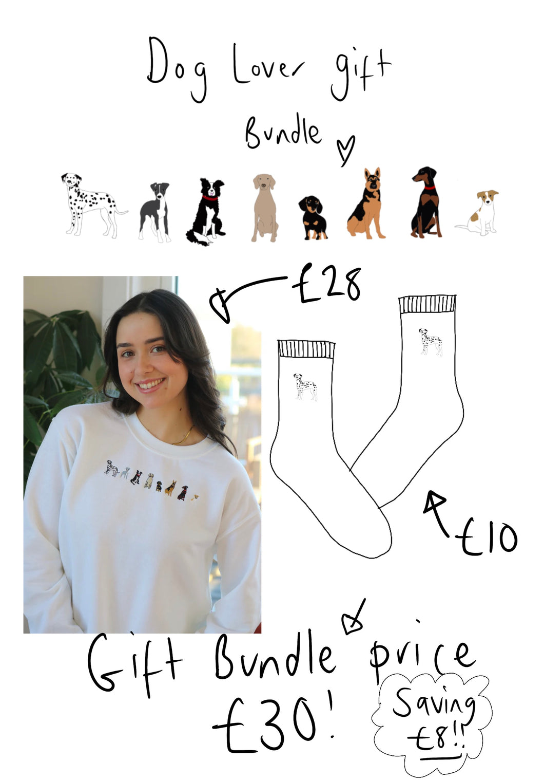 Dog Lover Gift Bundle - Sweater & Socks